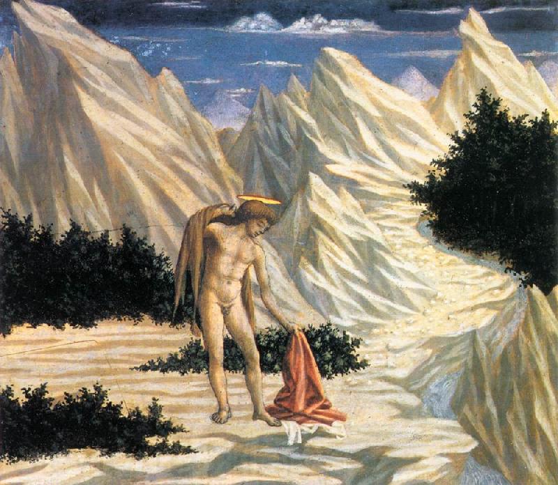 DOMENICO VENEZIANO St John in the Wilderness (predella 2) cfd Norge oil painting art